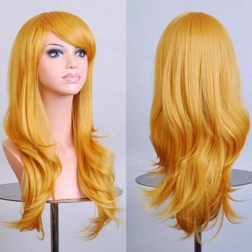 2/$30 NEW Long Layered Golden Wig with Bangs Role CosPlay Dress Up Halloween